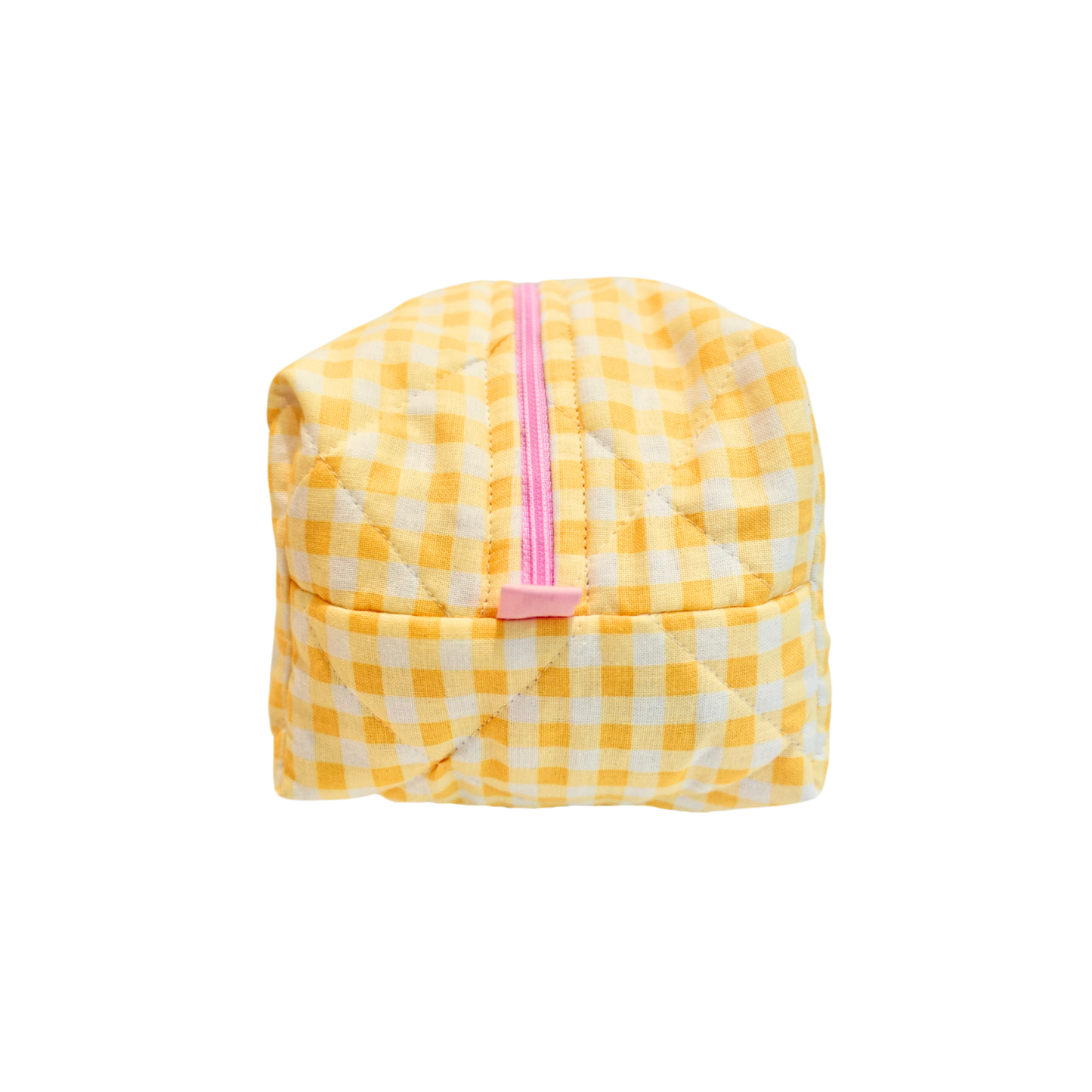 Yellow Gingham Toiletry Bag