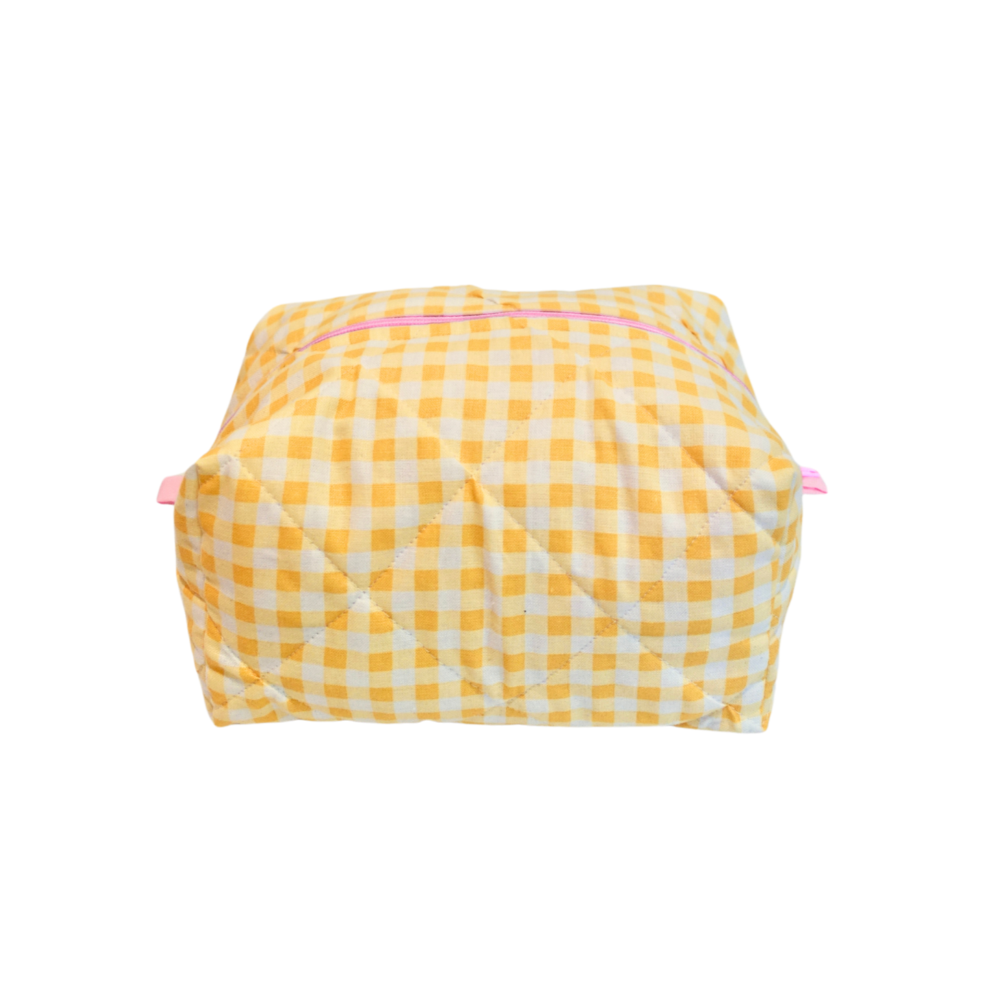 Yellow Gingham Toiletry Bag