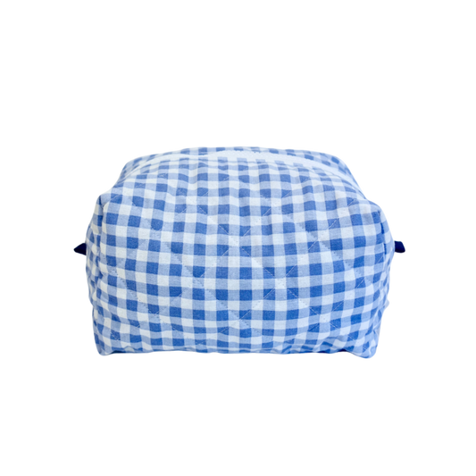 Blue Gingham Toiletry Bag